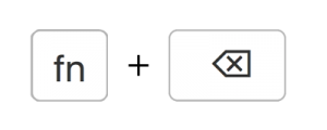 Fn+Backspace